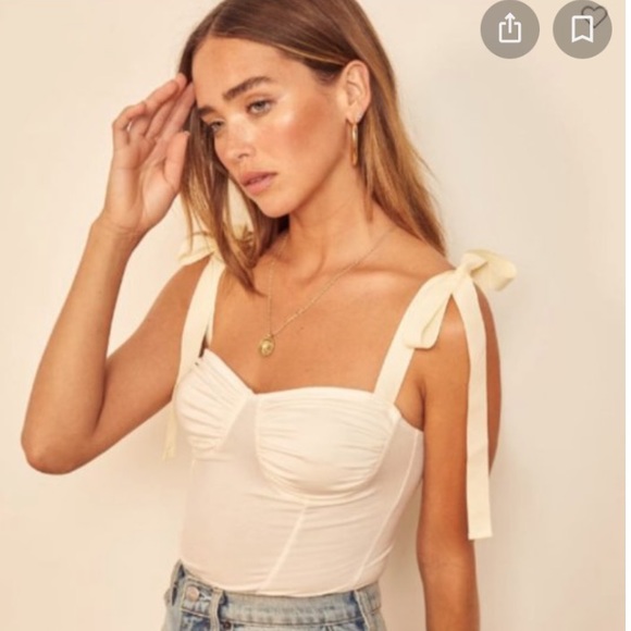 Reformation Tops - Reformation Marsala Tie Strap Bodysuit